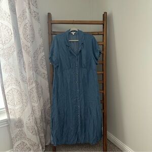 Terra & Sky Denim Blue Midi Dress